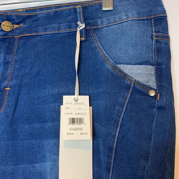 NWT Gazoz Blue Jeans Pockets size 22 WOMENS PLUS SIZE New with Tags - Picture 5 of 8
